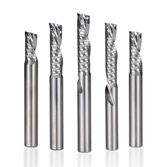 4-8mm Shank Left Hand Tungsten Carbide Milling Cutter Carbide End Mill Single Flute Spiral Milling Cutters Engraving Tool