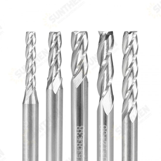 4 Flute End Mill Tungsten Carbide Milling Cutter 3.175mm Shank Spiral Flat Milling Bit Aluminum Cutting CNC Router Bit 4 Flute End Mill Tungsten Carbide Milling Cutter 3.175mm Shank Spiral Flat Milling Bit Aluminum Cutting CNC Router Bit