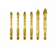 4/6/8Pcs 1/4 Inch Hex Shank Twist Glass Bits Set Titanium Ceramic Drilling 6-12mm Tile Concret Cross Tip Hole Bit 4/6/8Pcs 1/4 Inch Hex Shank Twist Glass Bits Set Titanium Ceramic Drilling 6-12mm Tile Concret Cross Tip Hole Bit