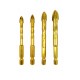 4/6/8Pcs 1/4 Inch Hex Shank Twist Glass Bits Set Titanium Ceramic Drilling 6-12mm Tile Concret Cross Tip Hole Bit