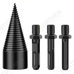 4Pcs 32/42mm Round/Square/Hexagonal Shank Firewood Drill Bit Splitter Wood Split Cone Drill Bit For Tree Cutting 4Pcs 32/42mm Round/Square/Hexagonal Shank Firewood Drill Bit Splitter Wood Split Cone Drill Bit For Tree Cutting