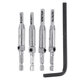 4Pcs Professional Doors Self Centering Hinge Hardware Drill Bit Set