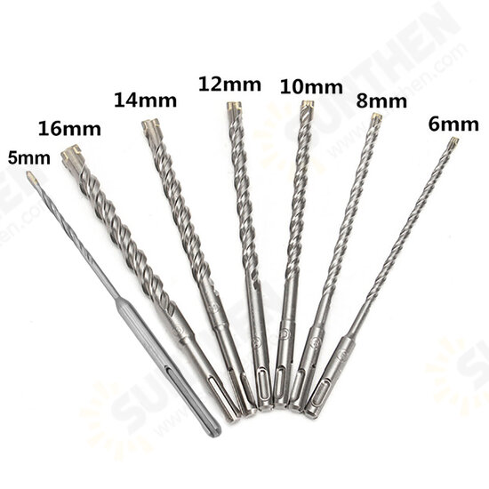 5-16mm Concrete Drill Bit 160mm Length Double SDS Plus Slot Masonry Hammer Drill Bit 5-16mm Concrete Drill Bit 160mm Length Double SDS Plus Slot Masonry Hammer Drill Bit