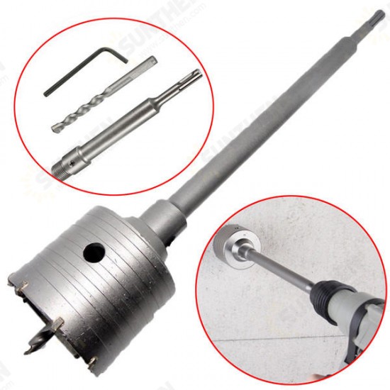 50mm SDS Plus Shank Hole Saw Cutter Concrete Cement Stone Wall Drill Bit with Wrench