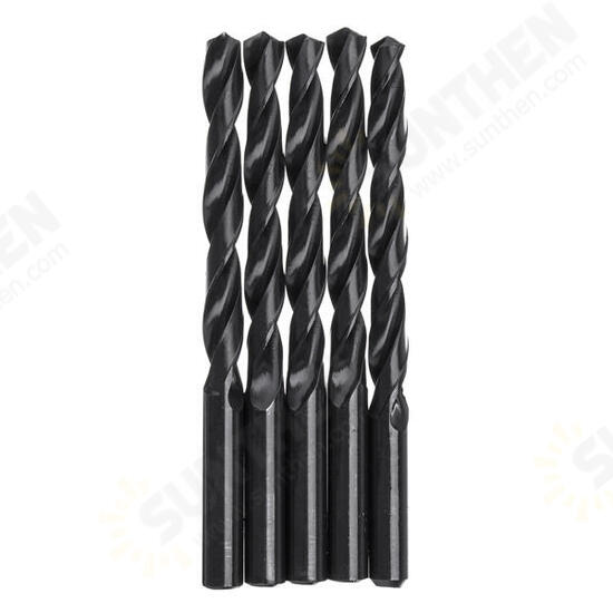 5Pcs 9~12mm HSS Straight Shank Metric Twist Drill Bit Set Professional Tool