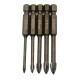 5pcs 3-7mm Cross Glass Drill Bit Hexagon Shank Ceramic Drill Bit Set