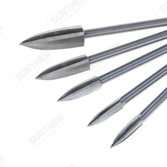 5pcs 3mm Shank Wood Carving Engraving Drill Bit Milling Cutter HSS Woodworking Tools 5pcs 3mm Shank Wood Carving Engraving Drill Bit Milling Cutter HSS Woodworking Tools