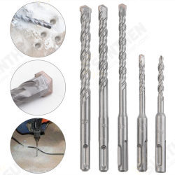 5pcs 6-12mm Hammer Drill Bits Masonry Drill Bits SDS Plus Shank for Electric Hammer