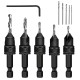 5pcs 82 Degree Countersink Drill Bit Set for Wood Quick Change Chamfered Adjustable Drilling Woodworking Tool 5pcs 82 Degree Countersink Drill Bit Set for Wood Quick Change Chamfered Adjustable Drilling Woodworking Tool