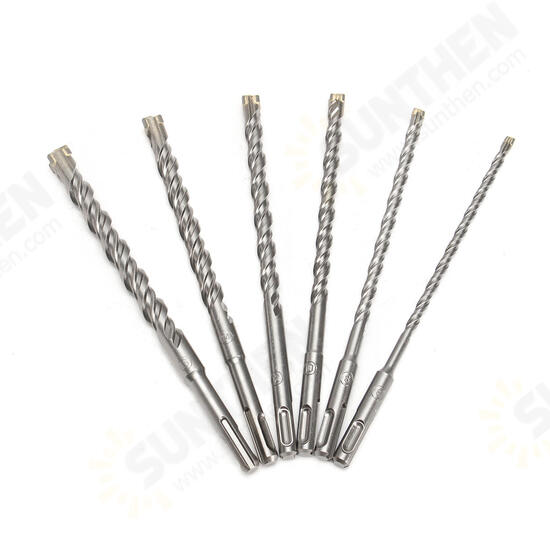 6-16mm Bi-Metal Drill Bit Length 260mm Double SDS Plus Slot Masonry Hammer Bit 6-16mm Bi-Metal Drill Bit Length 260mm Double SDS Plus Slot Masonry Hammer Bit
