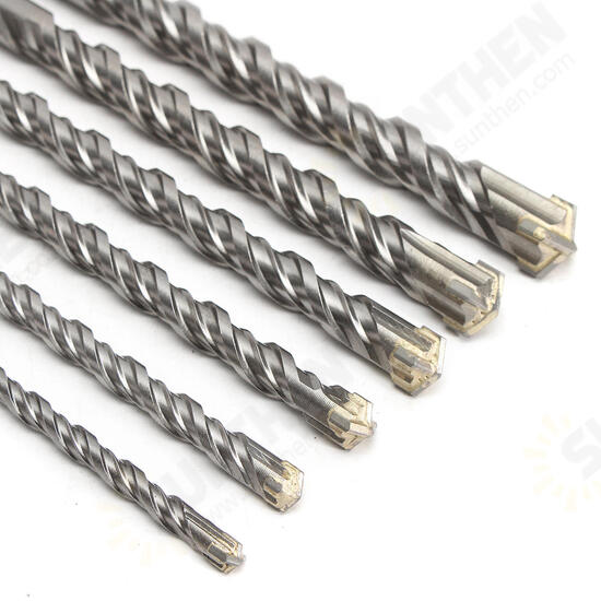 6-16mm Bi-Metal Drill Bit Length 260mm Double SDS Plus Slot Masonry Hammer Bit 6-16mm Bi-Metal Drill Bit Length 260mm Double SDS Plus Slot Masonry Hammer Bit