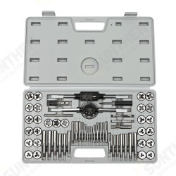 60pcs Metric and Imperial Thread Tap and Die Set with Case Screw Tap Wrench Kit Hand Tapping Tools