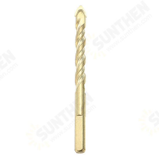 6/8/10mm Yellow Triangle Twist Drill Bit Marble Ceramic Glass Tile Drill Bit