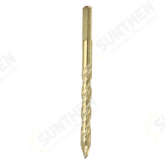 6/8/10mm Yellow Triangle Twist Drill Bit Marble Ceramic Glass Tile Drill Bit