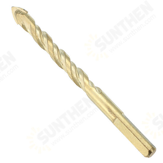 6/8/10mm Yellow Triangle Twist Drill Bit Marble Ceramic Glass Tile Drill Bit