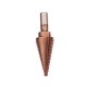 6Pcs HSS Bronze Coated Step Drill Bit With Center Punch Drill Set Hole Cutter Drilling Tool