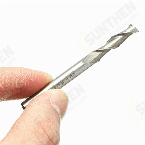 6mm 2 Flute End Mill Cutter Spiral Drill Bit CNC Tool