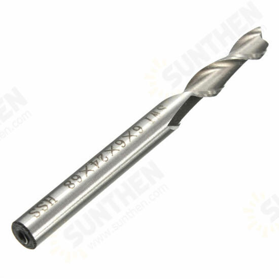 6mm 2 Flute HSS End Mill Cutter CNC Bit 6mm 2 Flute HSS End Mill Cutter CNC Bit