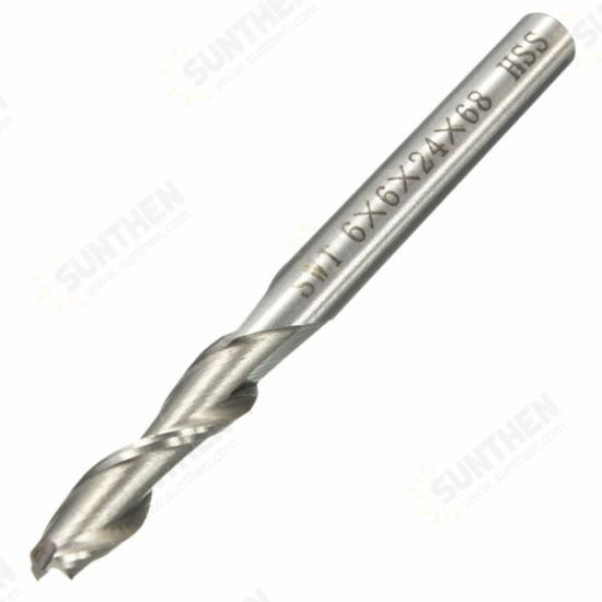 6mm 2 Flute HSS End Mill Cutter CNC Bit 6mm 2 Flute HSS End Mill Cutter CNC Bit