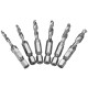 6pcs 1/4 Inch M3-M10 Composite Tap HSS Combination Drill Tap Bit Set Hex Shank Deburr Countersink Bits 6pcs 1/4 Inch M3-M10 Composite Tap HSS Combination Drill Tap Bit Set Hex Shank Deburr Countersink Bits