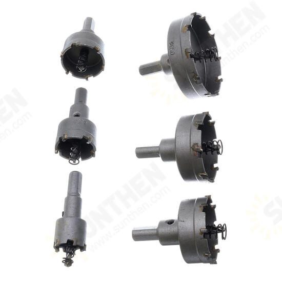 6pcs 16-65mm TCT Carbide Hole Saw Cutter Drill Bits for Stainless Steel Metal Alloy 6pcs 16-65mm TCT Carbide Hole Saw Cutter Drill Bits for Stainless Steel Metal Alloy