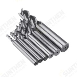 6pcs 1/8-1/2 Inch Imperial Milling Cutter High Speed Steel CNC Milling Bit Spiral End Mill