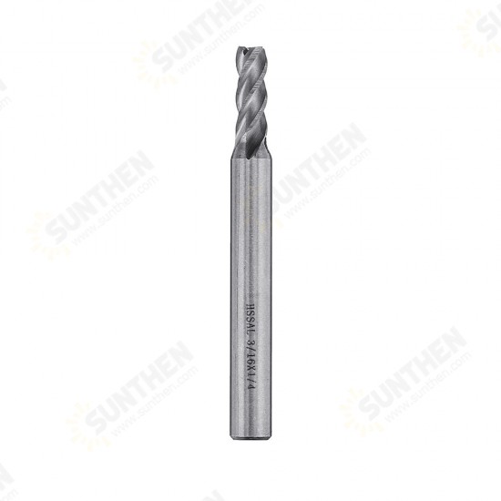 6pcs 1/8-1/2 Inch Imperial Milling Cutter High Speed Steel CNC Milling Bit Spiral End Mill