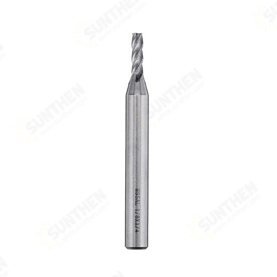 6pcs 1/8-1/2 Inch Imperial Milling Cutter High Speed Steel CNC Milling Bit Spiral End Mill