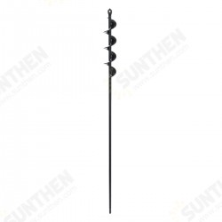 75cmx4cm Electric Auger Drill Bit Digs Hole Hex Shank Black For Garden Loose Soil