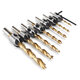 7/8Pcs 3-10mm Round Shank Titanium Coated Countersink Drill Bit Set Replacement Three Point Carpentry Tool Woodworking Tool With Hexagon L-Wrench 7/8Pcs 3-10mm Round Shank Titanium Coated Countersink Drill Bit Set Replacement Three Point Carpentry Tool Woodworking Tool With Hexagon L-Wrench
