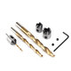 7/8Pcs 3-10mm Round Shank Titanium Coated Countersink Drill Bit Set Replacement Three Point Carpentry Tool Woodworking Tool With Hexagon L-Wrench 7/8Pcs 3-10mm Round Shank Titanium Coated Countersink Drill Bit Set Replacement Three Point Carpentry Tool Woodworking Tool With Hexagon L-Wrench