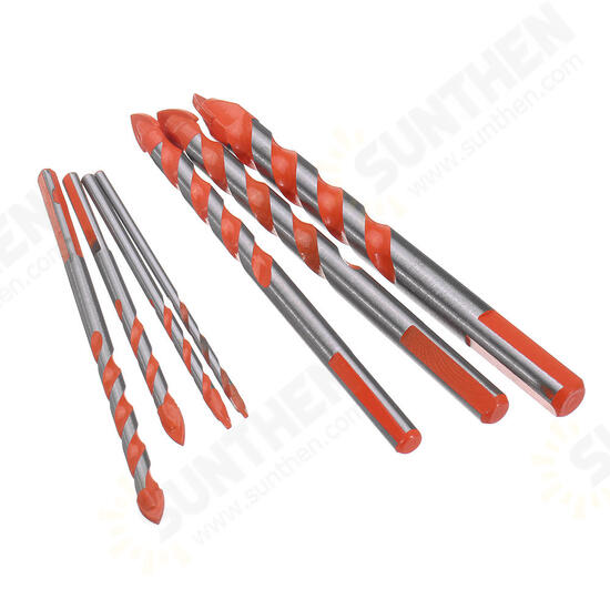 7Pcs 3-12mm Triangle Shank Drill 3/4/5/6/8/10/12mm Ceramic Glass Hole Wall Twist Spiral Drill Bit