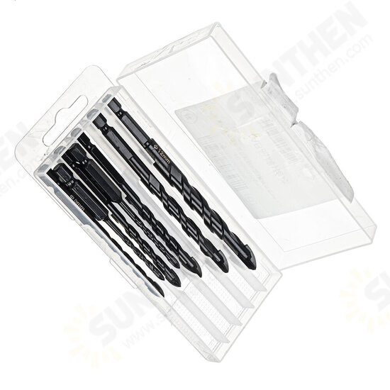 7Pcs 4 Flutes Masonry Drill Bits Tungsten Carbide Tip Ceramic Concrete Drill Bit Set For Glass Tile Brick Plastic Wood Wall Mirror Ceramic Tile 7Pcs 4 Flutes Masonry Drill Bits Tungsten Carbide Tip Ceramic Concrete Drill Bit Set For Glass Tile Brick Plastic Wood Wall Mirror Ceramic Tile