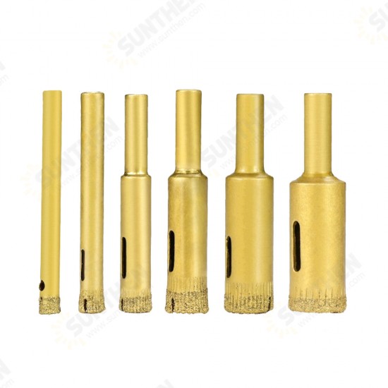 7pcs 5-16mm HSS Titanium Coated Hole Saw Cutter Hole Opener for Glass Marble Vitrified Tiles