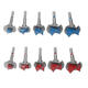 7pcs Blue or Red Woodworking Hinge Hole Opener Set Positioning Hole Saw Cutter Drill Bits