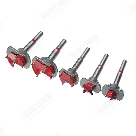 7pcs Blue or Red Woodworking Hinge Hole Opener Set Positioning Hole Saw Cutter Drill Bits