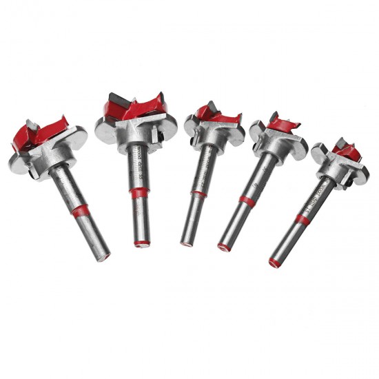 7pcs Blue or Red Woodworking Hinge Hole Opener Set Positioning Hole Saw Cutter Drill Bits