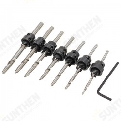 7pcs HSS 3.18mm-5.56mm Countersink Drill Bit Woodworking Tool 7pcs HSS 3.18mm-5.56mm Countersink Drill Bit Woodworking Tool