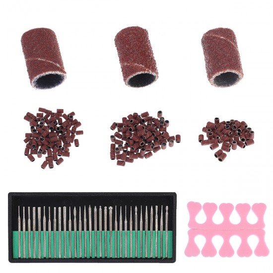 80-180 Grit Sanding Drum Sand Bands with Diamond Drill Bits Polishing Tool