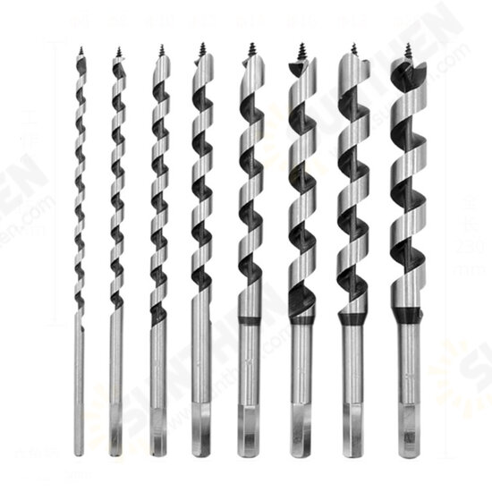8Pcs 230mm Hexagonal Carbon Steel Auger Bit Set Wooden Case Machined Woodworking Turret Drill Punching Door Lock Reaming Drill Kit 8Pcs 230mm Hexagonal Carbon Steel Auger Bit Set Wooden Case Machined Woodworking Turret Drill Punching Door Lock Reaming Drill Kit
