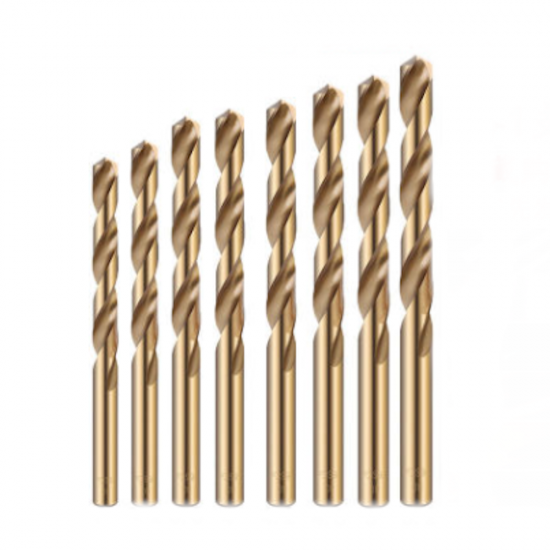 8Pcs 3-5.2MM M43 Cobalt Twist Drill Bit Stainless Steel Metal Special Perforated Straight Handle