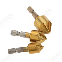 8Pcs Hexagonal Handle Titanium Plated Five-edge Chamfering Knife Reaming Chamferer Shaving Auger Hole Opening Set 8Pcs Hexagonal Handle Titanium Plated Five-edge Chamfering Knife Reaming Chamferer Shaving Auger Hole Opening Set
