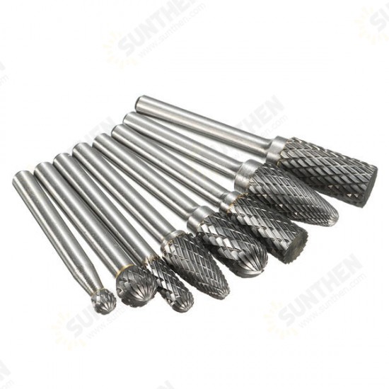 8pcs Carbide Rotary Burr Set 1/4 Inch Shank File Power Tool 8pcs Carbide Rotary Burr Set 1/4 Inch Shank File Power Tool