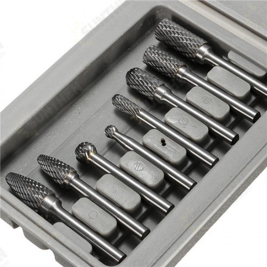 8pcs Carbide Rotary Burr Set 1/4 Inch Shank File Power Tool 8pcs Carbide Rotary Burr Set 1/4 Inch Shank File Power Tool