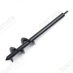 8x45cm Garden Auger Earth Planter Drill Bit Post Hole Digger Earth Planting Auger Drill Bit for Electric Drill
