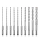 9/10pcs Hole Saw Drilling Masonry Drill 4/5/5.5/6/6.5/7/8/10/12/14mm Electric Hammer Drill Bits for Wall Concrete Brick Masonry