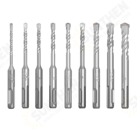 9/10pcs Hole Saw Drilling Masonry Drill 4/5/5.5/6/6.5/7/8/10/12/14mm Electric Hammer Drill Bits for Wall Concrete Brick Masonry