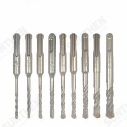 9Pcs Drill Bit Double SDS Plus Slot Electric Hammer Drill Bits Set 110mm Metal HSS Drill Set For Electric Drills Cutting