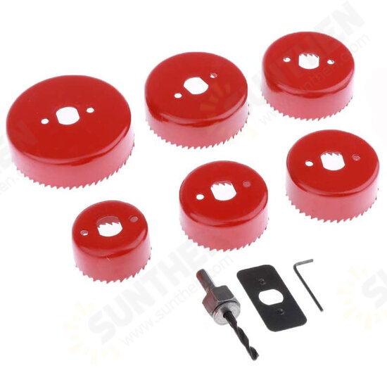 9pcs 51-89mm Hole Saw Cutter Set with Drill Head Anti-slip Fixing Plate Hexagon Shank Arbor 9pcs 51-89mm Hole Saw Cutter Set with Drill Head Anti-slip Fixing Plate Hexagon Shank Arbor