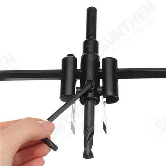 Adjustable 40-300mm Circle Hole Saw Cutter Wood Drywall Drill Bit Saw Round Cutting Tool